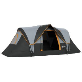 5-6 Man Dome Camping Tent Hiking Shelter UV Protection 3000mm Water Resistant Tunnel Tent - Multicolor