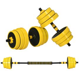 25KGS Dumbbell & Barbell Adjustable Set Plate Bar Clamp Rod Home Gym Sports Area Exercise Ergonomic
