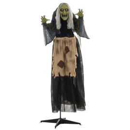 Scott Outdoor 160cm Witch Halloween Decoration with Sound - Grey