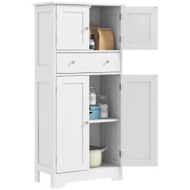 Scott Modern Freestanding Kitchen Storage Cabinet with Shelves - White