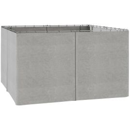 4 Pack Universal Gazebo Replacement Sidewalls Privacy Panel for Most 3 x 4m Gazebo Canopy Pavillion Outdoor Shelter Curtains Light Grey