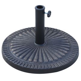 SUNVISTA 14kg Garden Parasol Base, Round Resin Sun Umbrella Base, Outdoor Umbrella Stand for 38mm or 48mm Outdoor Umbrella Poles, Bronze Tone
