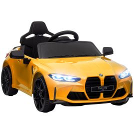 Kinsey 12V BMW M4 Kids Car with Remote Control and Suspension - Yellow