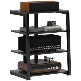 Scott Corner TV Stand Cabinet for 28 Inch TVs with Adjustable Shelves - Black