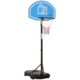 HERON Adjustable Basketball Hoop and Stand, with Wheels and Weight Base Blue