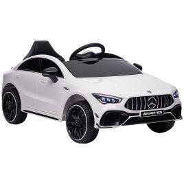 AIVAGO Mercedes-AMG CLA 45 Licensed 12V Kids Electric Car Ride on Car w/ Remote, Suspension Lights Music Horn - White