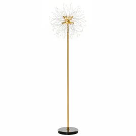 Modern Floor Lamp, Tall Standing Lamp with Dandelion-like Lampshade for Living Room