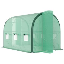 SUNVISTA 3 x 2(m) Polytunnel Greenhouse, with Windows and Doors - Green