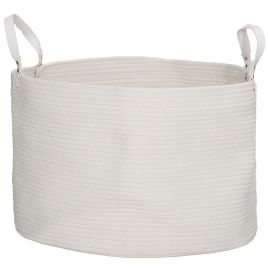 Scott 88L Cotton Rope Laundry Basket with Handles - Cream White