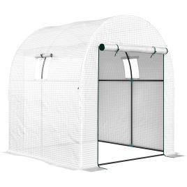 SUNVISTA 180 x 180cm Walk-In Polytunnel Greenhouse - White