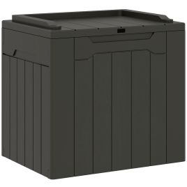 HERON 107 L Plastic Storage Chest with Lid - Charcoal Grey