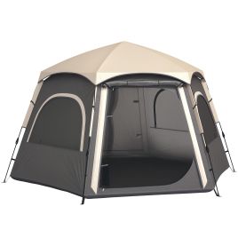 SUNVISTA Instant Dome Camping Tent, 2-4 Person, Waterproof with Vestibule & UV Protection, Dark Grey