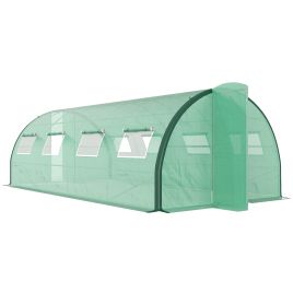 Polyethylene Upgraded Structure Walk-in Polytunnel Greenhouse, 6 x 3(m), Green