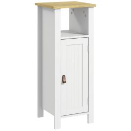 KANSAS Slim Bathroom Storage Cabinet - White