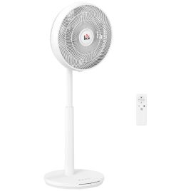 HERON Pedestal Fan with Oscillating, Tilt, Adjustable Height, White