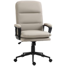 Vinsetto High Back Office Chair with Adjustable Height - Light Grey