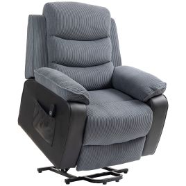HERON Power Lift Recliner Chair for Elderly, Dark Grey