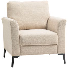 HERON Linen-Look Armchair - Beige