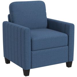 Armchair - Fabric Accent Chair Blue 78cm
