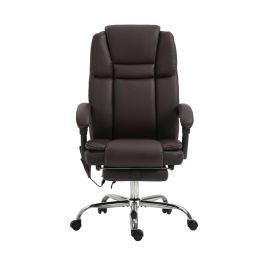 VONSETTA Six Point Vibrating Massage Office Chair - Dark Brown