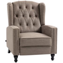 Brobyrn Metal Chesterfield Armchair - Brown