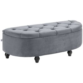 Scott Semi-Circle Bed End Bench Ottoman with Storage - Pink