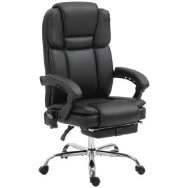 VONSETTA Six Point Vibrating Massage Office Chair - Black