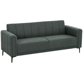 HERON Three-Seater Relaxed Modern Sofa - Grey