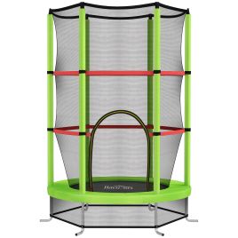 HERON Kids Trampoline, with Enclosure Net, Steel Frame, for Ages 3-6 Years - Green