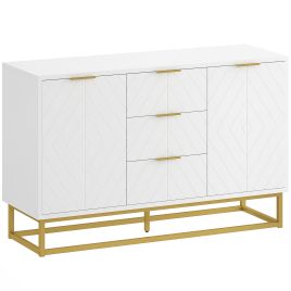 Modern Storage Cabinet Freestanding Cupboard with 3 Drawers for Dining Room, Living Room