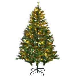 Debbie 1.5m Prelit Christmas Tree Artificial Tree Metal Stand-Green