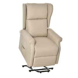 Fabric Electric Recliner Chair Recliner Armchair with Remote Control - Beige