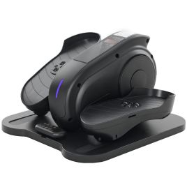SPORTEDGE Under Desk Mini Elliptical Trainer with Remote, 10 Speeds, LCD Display, Quiet, Black