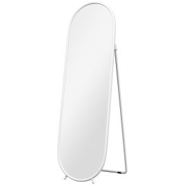 Scott Support Frame Full Length Mirror 40 x 160cm Oval Floor Mirror - White