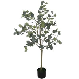 HERON 5ft Artificial Eucalyptus Tree, Decorative Indoor Plant with 230 Leaves in Pot, Home or Office Décor