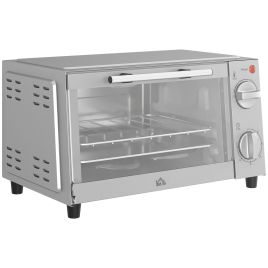 Scott 9L Countertop Electric Grill Toaster Oven with Timer - Silver