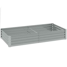 SUNVISTA 180 x 90cm Galvanised Steel Open Planter - Silver