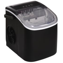 Portable Ice Cube Maker Machine with Ice Scoop and Basket - Black