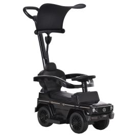 Mercedes-Benz G350 Ride-On Push Along Car Sliding Walker Foot to Floor Slider Stroller Toddler Vehicle Push-Along with Steering Wheel Black