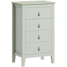 WARNER Green Chest of Drawers - Medium-sized, 4 Drawers