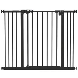 Metal 74-100cm Wide Adjustable Dog Gate Black