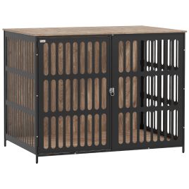 PAWSTER Dog Crate Furniture with Anti-Chew Resistant Mesh, Anti-Escape Single Door, for Extra Large Dogs, 118 x 80 x 92 cm