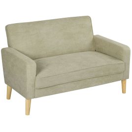 HERON Two Seater Velvet Feel Sofa - Beige