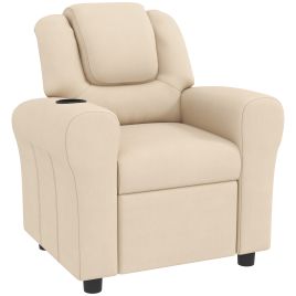 Kids Furniture - Kids Recliner Chair with Adjustable Backrest Beige 52cm