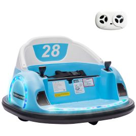 Kids Electric Car - 12V 360deg Rotation Kids Bumper Car Blue 64.5cm