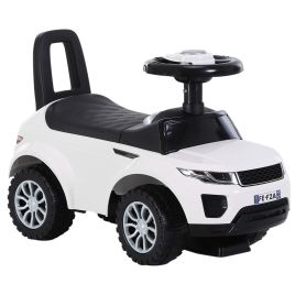 3-in-1 Ride On Car Foot To Floor Slider Toddler w/ Horn Steering Wheel NO POWER Manual Under Seat Storage Safe Design White