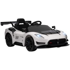 AIVAGO Maserati GT2 Licensed 12V Kids Electric Ride on Car with 4 Suspension, Remote Control Music Horn Lights - White