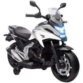Kinsey 12V Honda Kids Electric Motorbike with Music Headlights - White