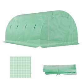 SUNVISTA 4x3x2m Greenhouse Replacement Cover for Tunnel Walk in - Green