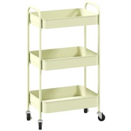 HERON Three Tier Steel Storage Trolley - Green